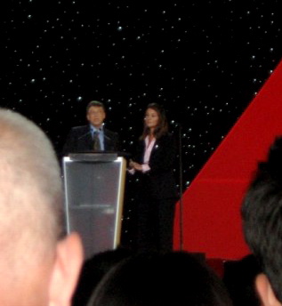 Bill and Melinda Gates speaking at the Opening Ceremony