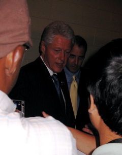 President Clinton trying to leave